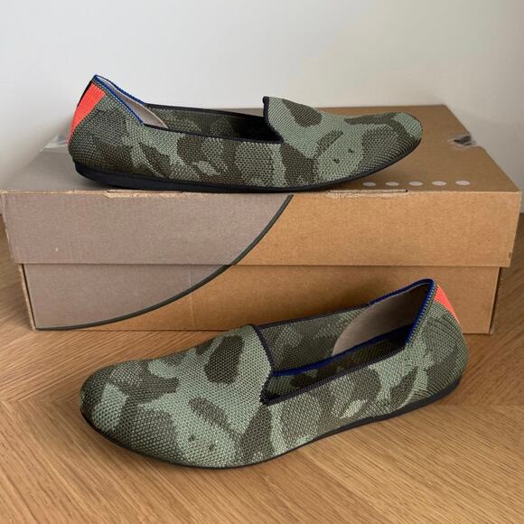 Rothy’s The Loafer Olive Camo Round Toe Women Slip On Shoes- SZ 6 - Picture 1 of 8